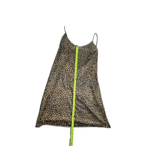 Vintage Vassarette Leopard Print Slip Dress - Size 38/20"/44  Satin Feel - Picture 3 of 7